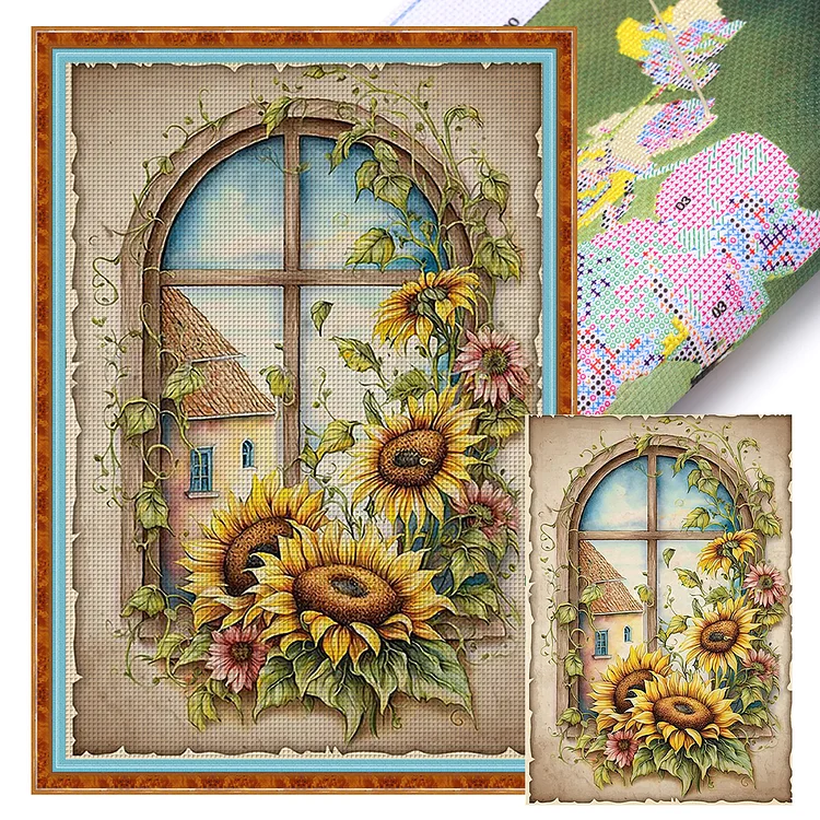 『HuaCan』Retro Poster - 11CT Stamped Cross Stitch(40*60cm)