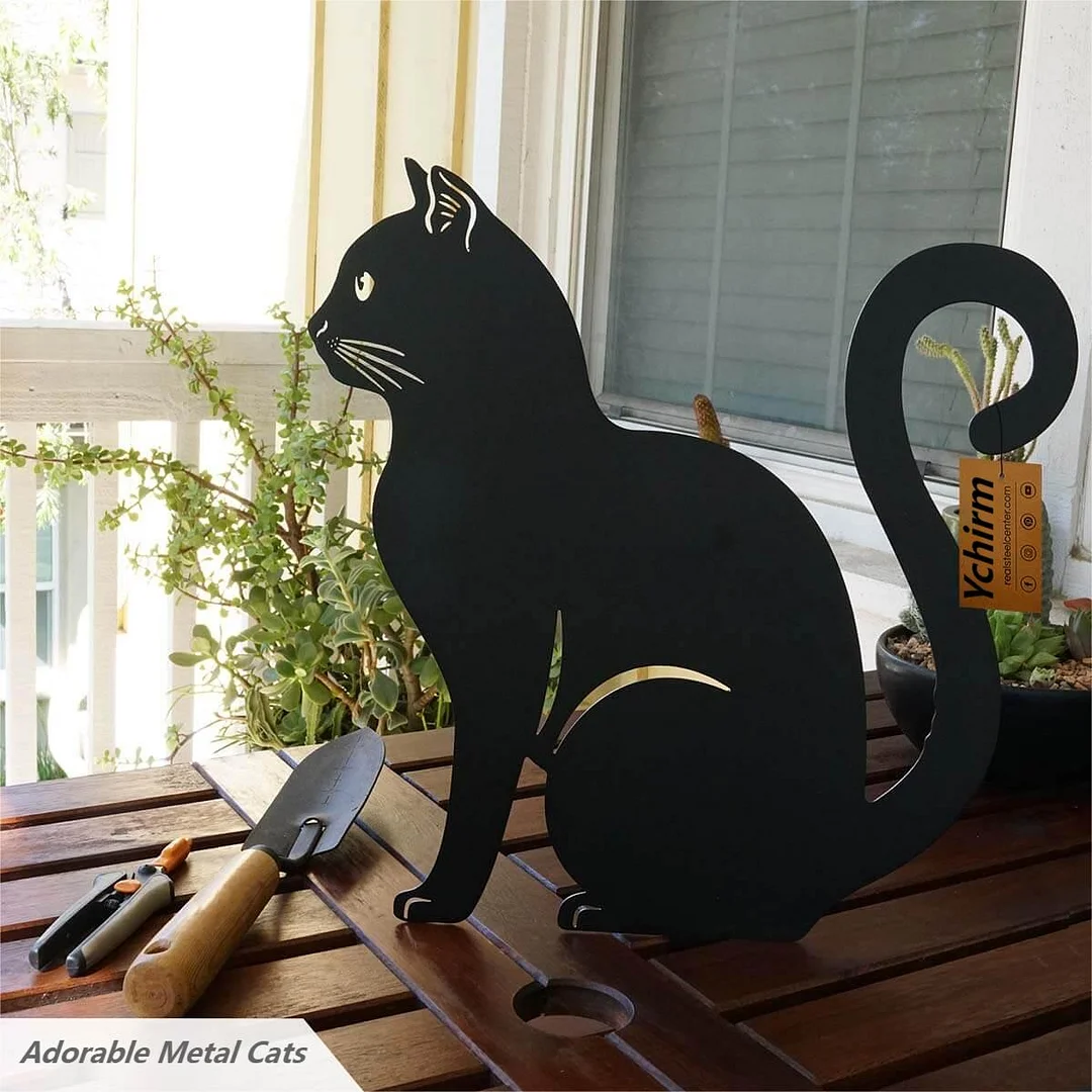  Adorable Metal Cats Decor -Garden Art -Buy 1 Set(3 Pack) Free Shipping