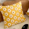 Sunflower Embroidery Home Living Creative Cushion Pillow Cover