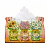 DIY Diamond Painting Creative Design Leather Handmade Tissue Holder Rhinestones Decorative Tissue Box Craft Kits