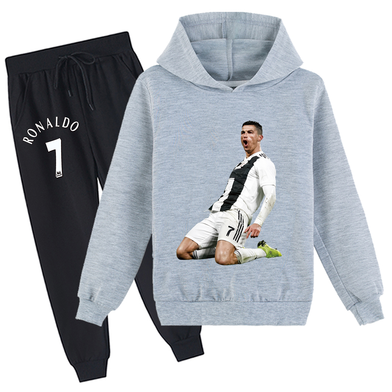 Mayoulove Kids' Cristiano Ronaldo Hoodie Set - Stylish Soccer Apparel for Boys  Girls, Perfect for Young Fans-Mayoulove