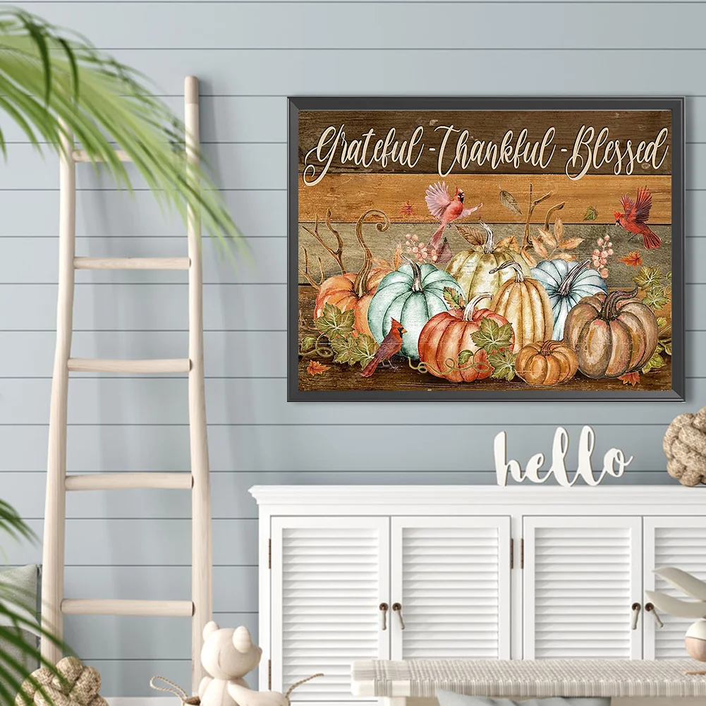 Full Round Diamond Painting 40*30cm - Pumpkin