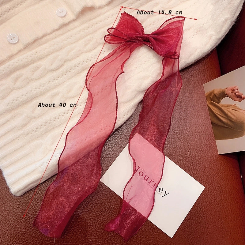 Women’s Cute Minimalist Bow Knot Gauze Hair Clip