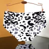 New sexy pure desire large size ice silk leopard print briefs