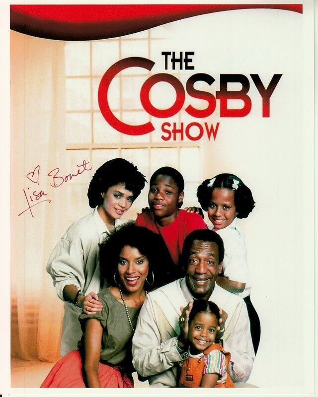 LISA BONET signed THE COSBY SHOW 8x10 authentic HUXTABLE FAMILY PORTRAIT coa