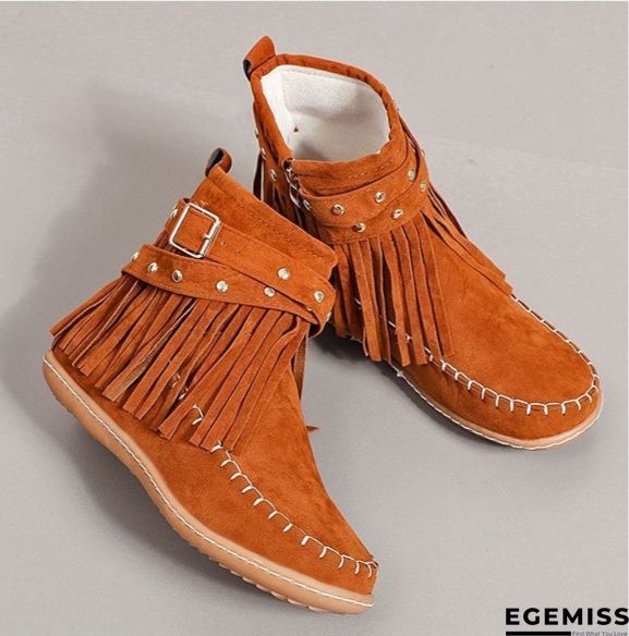 Bohemian Style Casual Blue Boots | EGEMISS