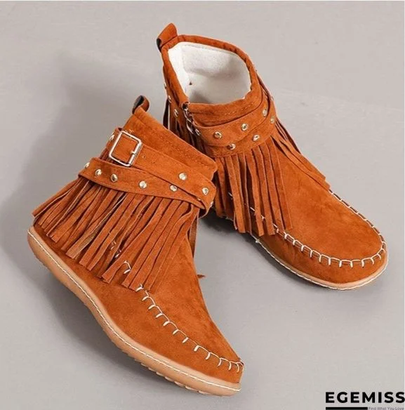 Bohemian Style Casual Blue Boots | EGEMISS