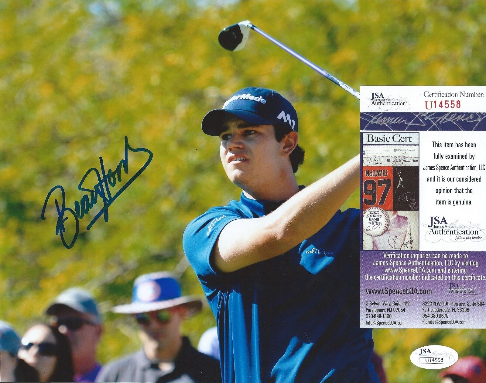 BEAU HOSSLER Signed Autographed 8x10 Photo Poster painting PGA Open Masters Golf Texas JSA COA 1