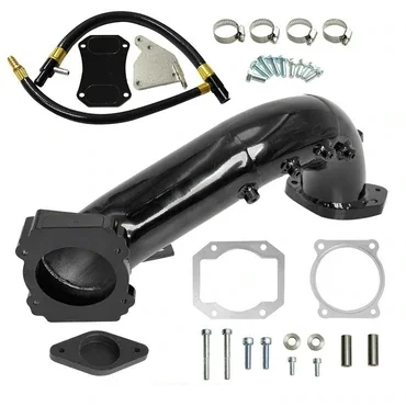 EGR Delete Kit & Intake Bridge High Flow Intake Elbow Pipe Tube for 6.6L Duramax Chevrolet Silverado GMC Sierra LML 2011 - 2015