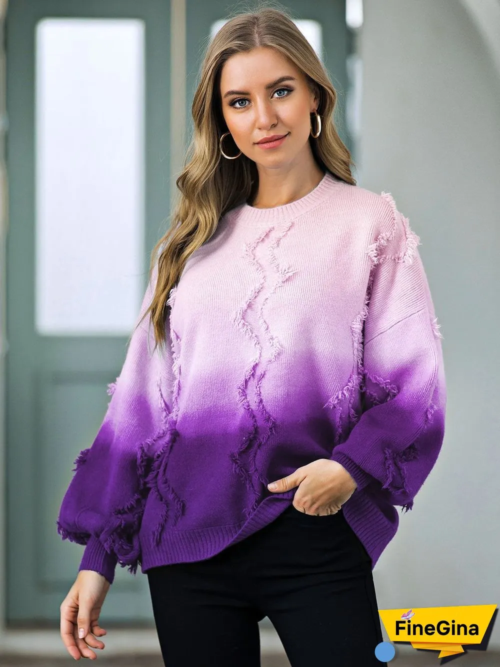 Casual Tie-Dyed Sweater