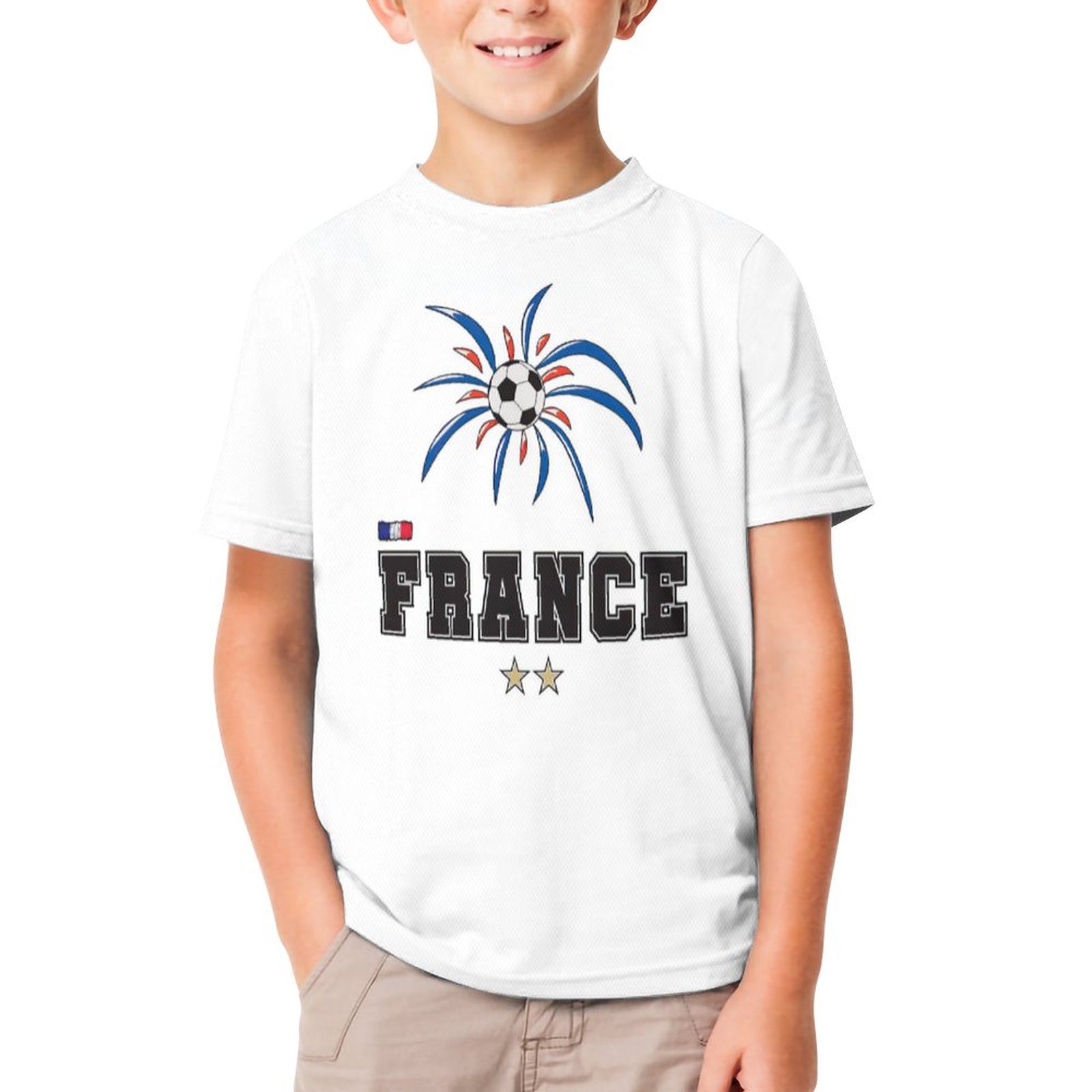 France Soccer Full Print Kids T-shirt