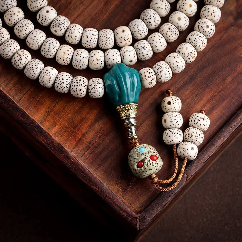 Bodhi Seed Tibetan 108 Mala Beads Charm Bracelet