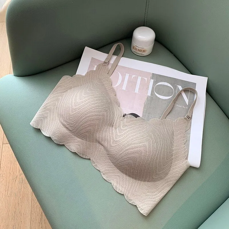 Wriufred Comfortable and seamless tube top bralette women's thin underwear  breathable adjustable bra sexy vest style lingerie