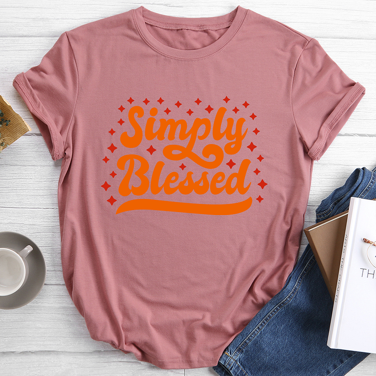Simply Blessed Lettering T-Shirt Tee
