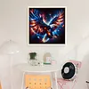 Independence Day USA Bald Eagle Full 11CT 3 Strands DIY Stamped Cross Stitch Kit for Beginners Adults Home Wall Decor Cross Stitch Art and Crafts Kits 40x40cm