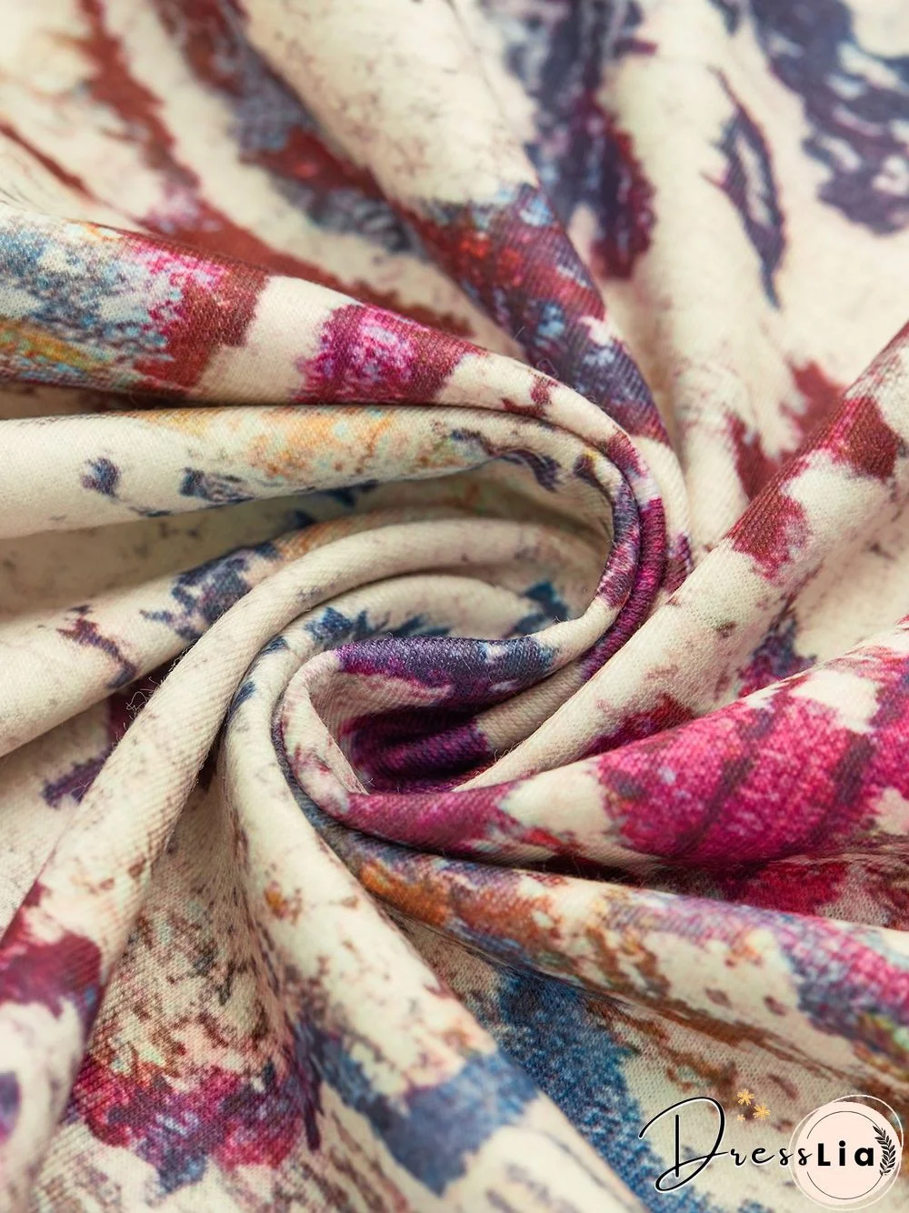 Ethnic Short Sleeve Buttoned Crew Neck Plus Size Casual T-Shirt