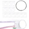 12/24/30Pcs Acrylic DIY Cross Stitch Thread Organizer Transparent for Art Crafts
