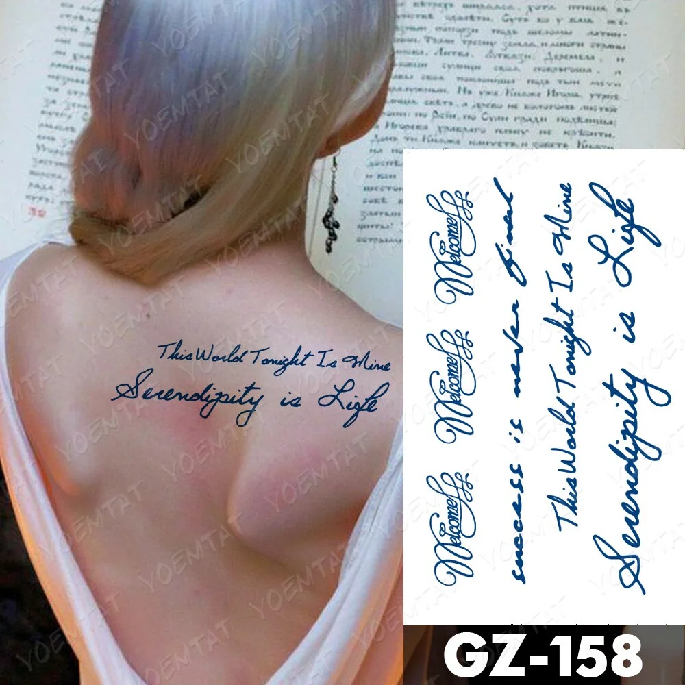 Sdrawing Lasting Ink Tattoos Body Art Waterproof Temporary Tattoo Sticker Butterfly Fairy Tatoo Arm Fake Feather Rose Swallow Tatto