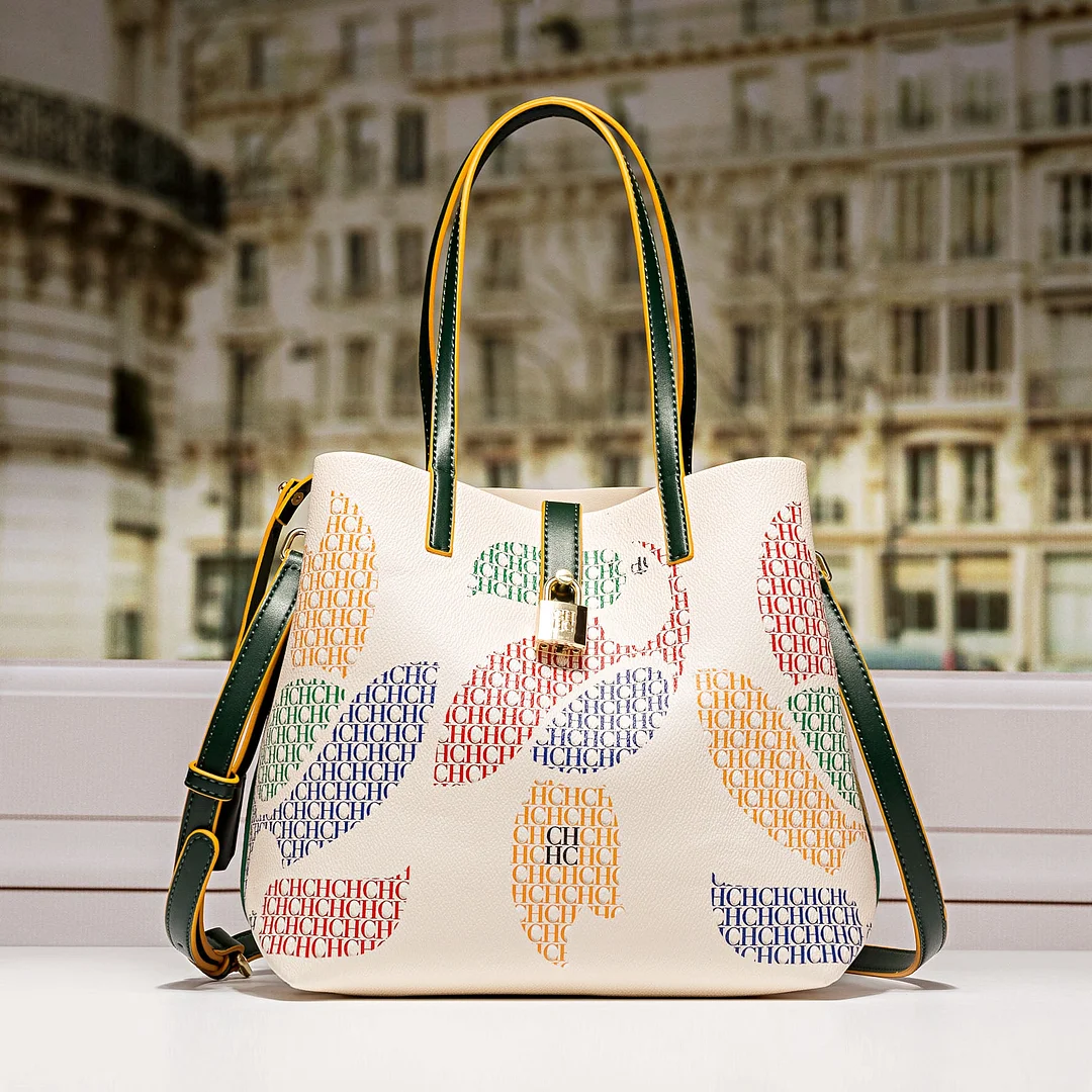 CHCH HCHC 100 Genuine Leather Embossed Pattern Women Bucket Bags Luxury Brand Designer Wallets