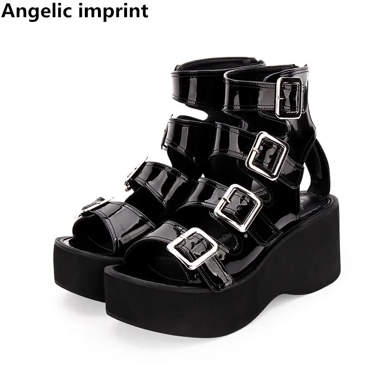 VCshoes Woman Mori Girl Lolita Cosplay Punk Shoes Lady High Heels Pumps Women Princess Dress Sandals 7cm