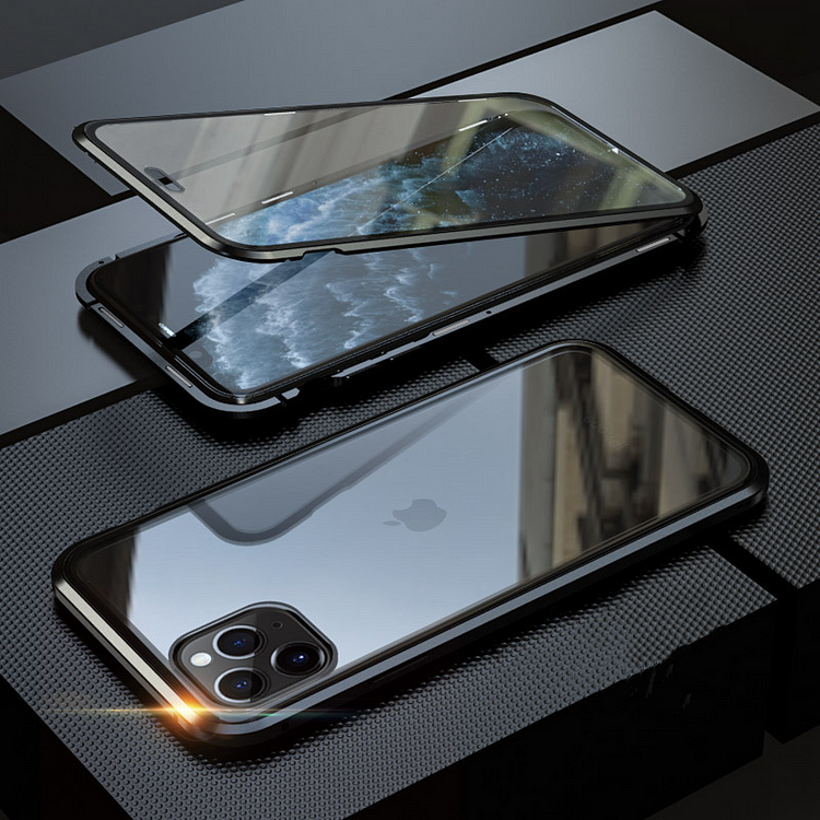 Magnetic Double-Sided Anti-Peep Glass Phone Case for iPhone