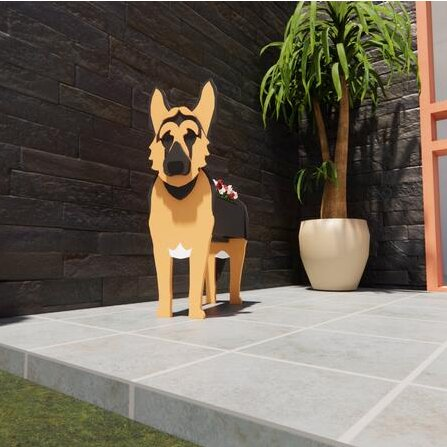 Dog Planter - German Shepherd Planter