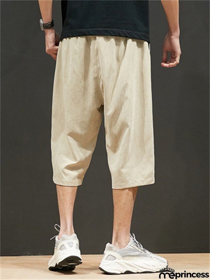 Male Cozy Loose Skin-friendly Drawstring Shorts