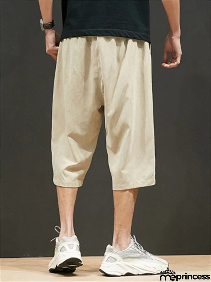 Male Cozy Loose Skin-friendly Drawstring Shorts