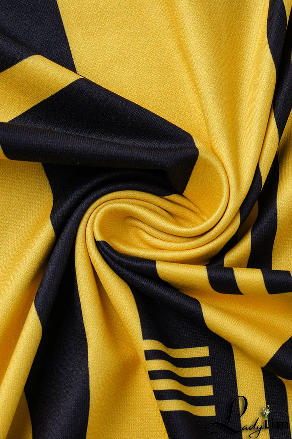 Yellow Casual Print Split Joint Half A Turtleneck Pencil Skirt Dresses