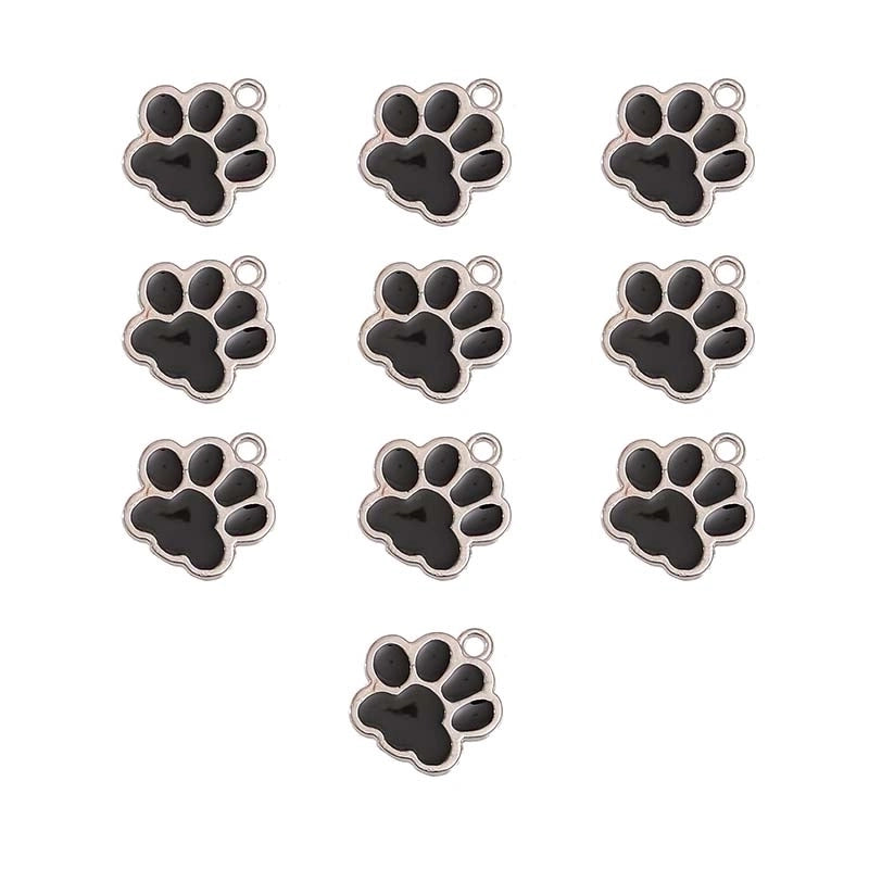 10 PCS/Package 16.1*17.3mm Aluminum-Magnesium Alloy White Footprint Jewelry Accessories Pendant