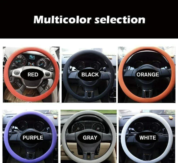 🔥Winter hot sale-48% discount-cool anti-slip silicone steering wheel protective cover