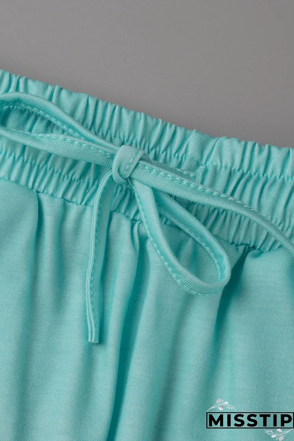 Fluorescent Green Casual Gradual Change Print Patchwork U Neck Sleeveless Two Pieces