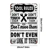 Tool Rules - Vintage Metal Signs - 20*30cm/30*40cm