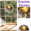 (18.5cm)DIY Acrylic Jigsaw Puzzle Window Hanging with Hanging Chain DIY Stained Glass Decoration Round Window Puzzle Decor for DIY Craft Project (Sunrise)