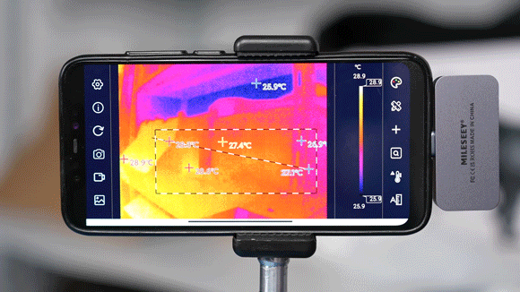 Caméra thermique pour SmartPhone Android, 384 x 288 px, 0°C à 200
