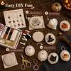 Halloween Embroidery Ornament Kit &ndash; DIY Hanging Ornaments with Jingle Bells (Set of 12,Beginner-Friendly) tapestrymarket