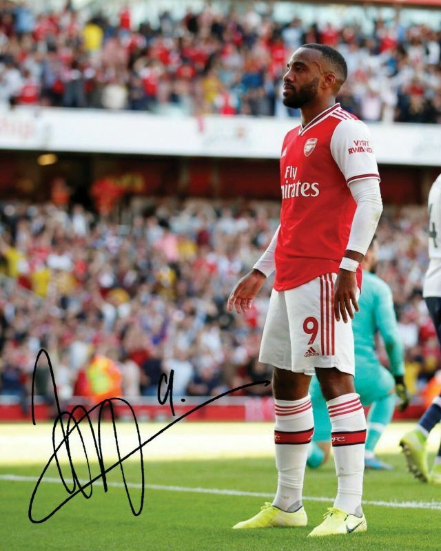 Alexandre Lacazette - Arsenal Autograph Signed Photo Poster painting Print