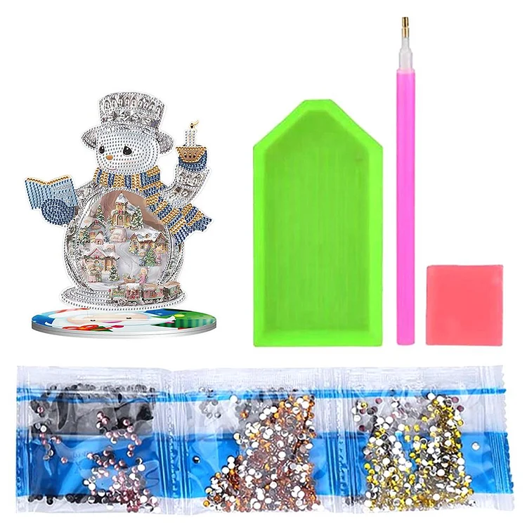 5D DIY Diamond Xmas Decor Snowman Table Top Diamond Painting Kits (#6)