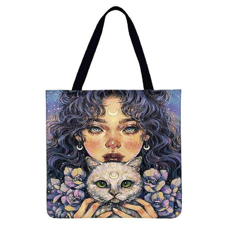 【Limited Stock Sale】Linen Tote Bag - And Cats
