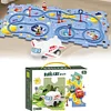 Children's educational rail car DIY puzzle rail car electric sliding train