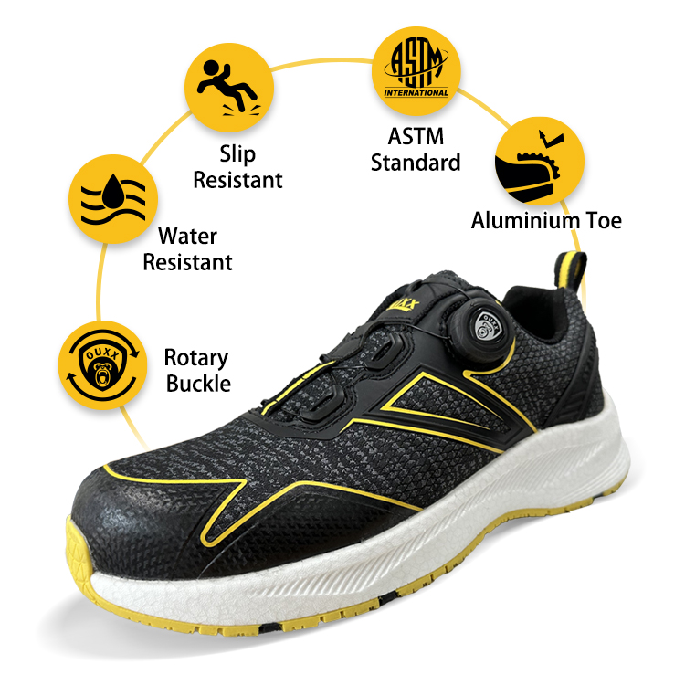 Men's Aluminium Alloy Toe Waterproof Non Slip Roofer Mechanic Delivery Truck Driver Warehouse Worker Construction Worker Work Shoes