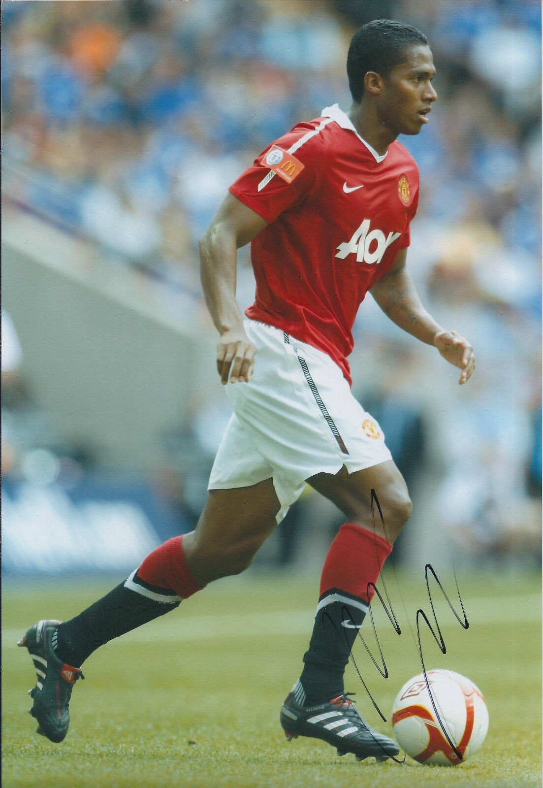 Antonio VALENCIA Signed Autograph Photo Poster painting AFTAL COA Manchester United Ecuador RARE