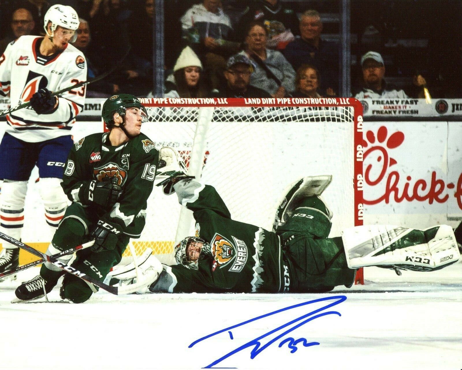 Dustin Wolf Everett Silvertips Autographed 8x10 Photo Poster painting CFS COA Calgary Flames