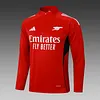 2025/2026 Arsenal Half-Pull Training Suit Red Football Shirt 1:1 Thai Quality