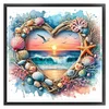 (US Local)Beach-11CT Counted Cross Stitch Kit(40x40cm)