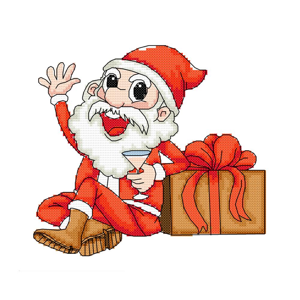

Santa Claus - 14CT Stamped Cross Stitch - 27*23cm, 501 Original