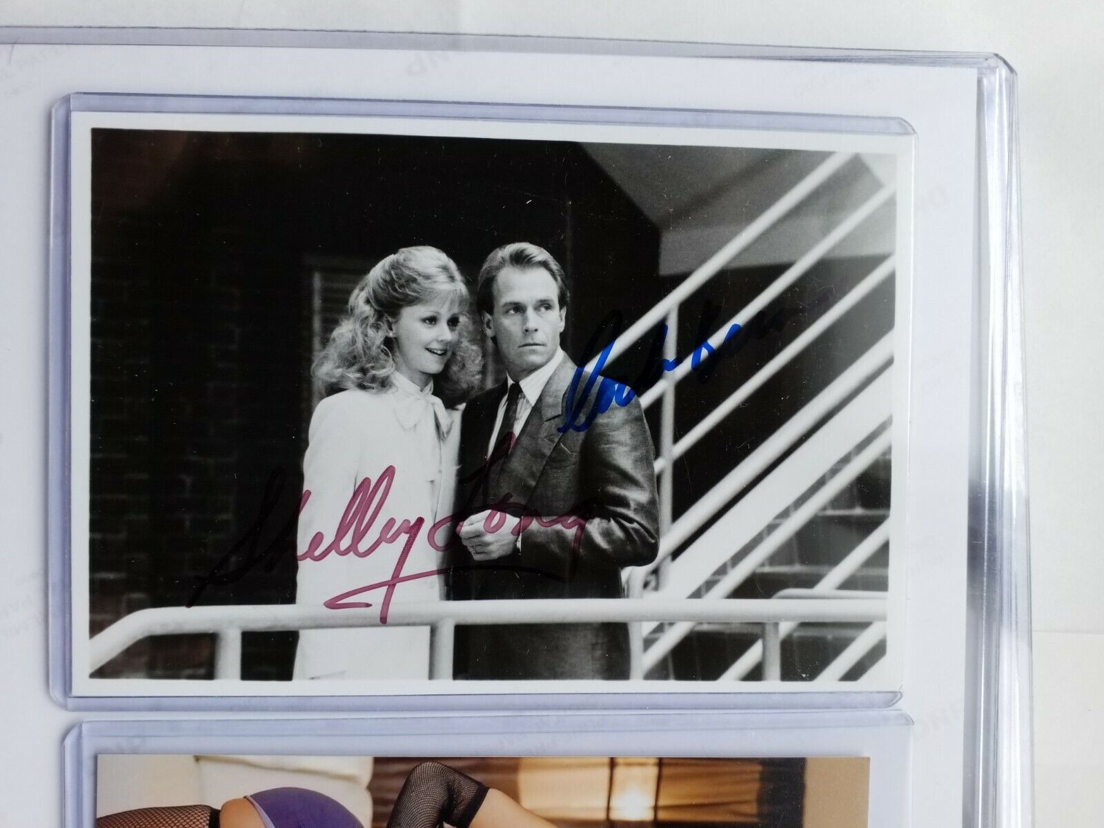 SHELLEY LONG & CORBIN BERNSEN Authentic Signed AUTOGRAPH 4 x 6 Photo Poster painting