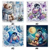 (Multi Style)Winter Window Bear-Full Embroidery 3 Strands 11CT Counted Cross Stitch-40*40CM