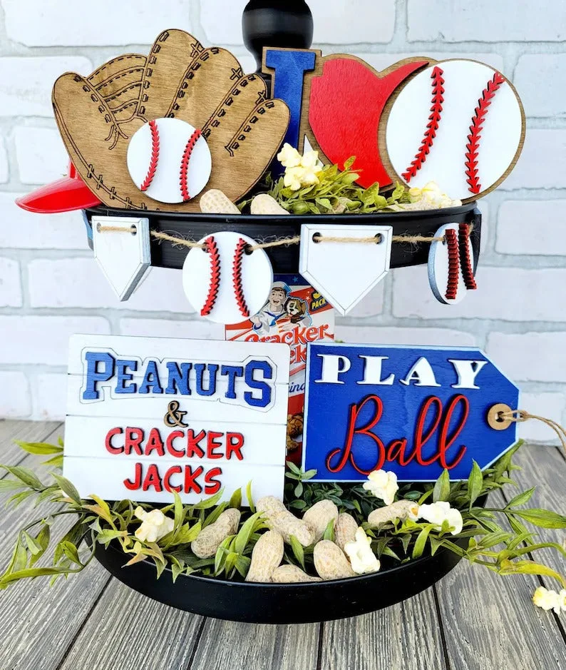 45% OFF⚾Baseball Tiered Tray Set Decor⚾
