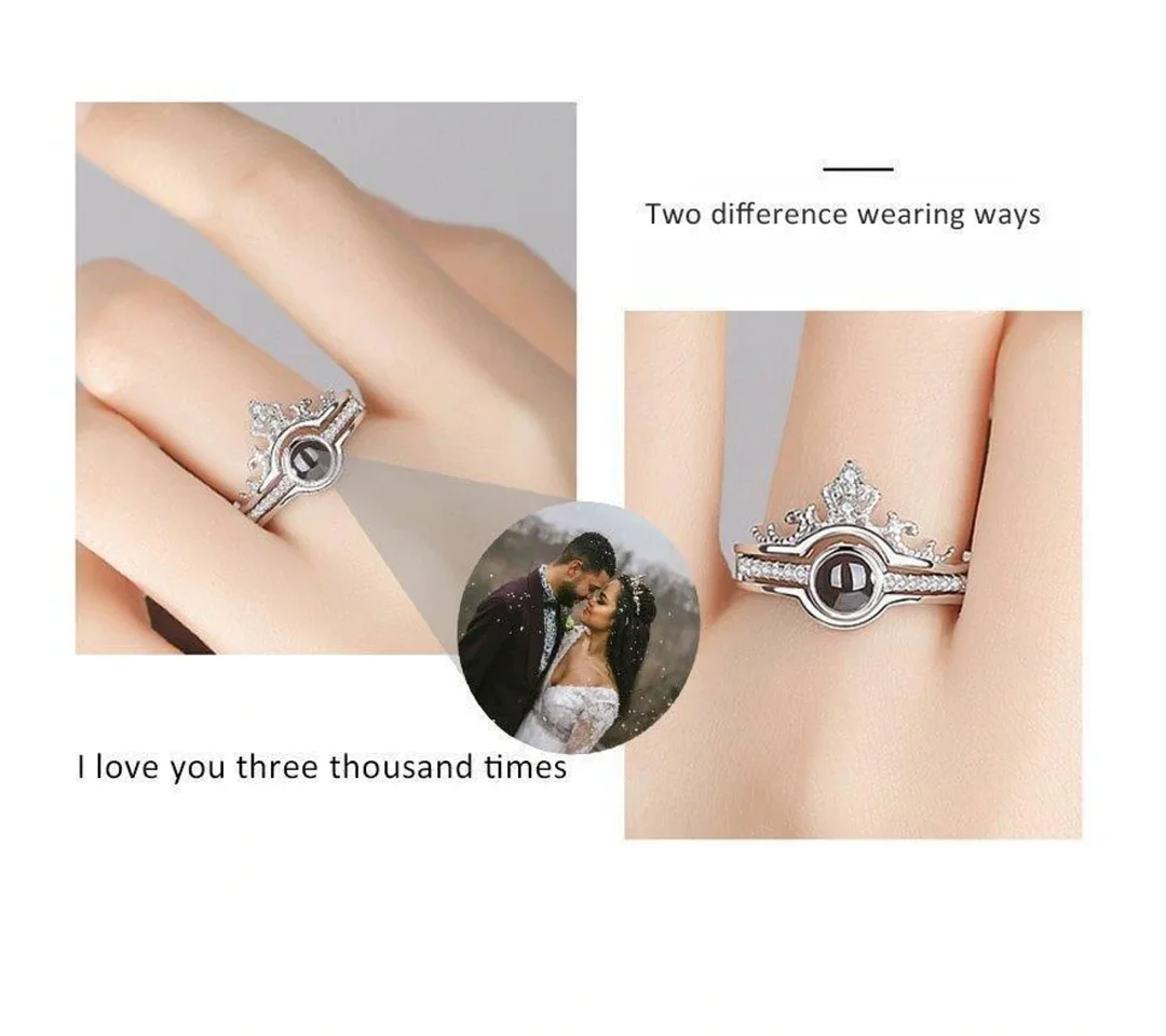 Projector Picture Custom Personalized Photo Ring 925 Silver wetirmss
